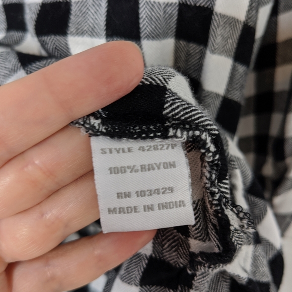 Intro. gingham flannel tunic top size 3x - Picture 9 of 9